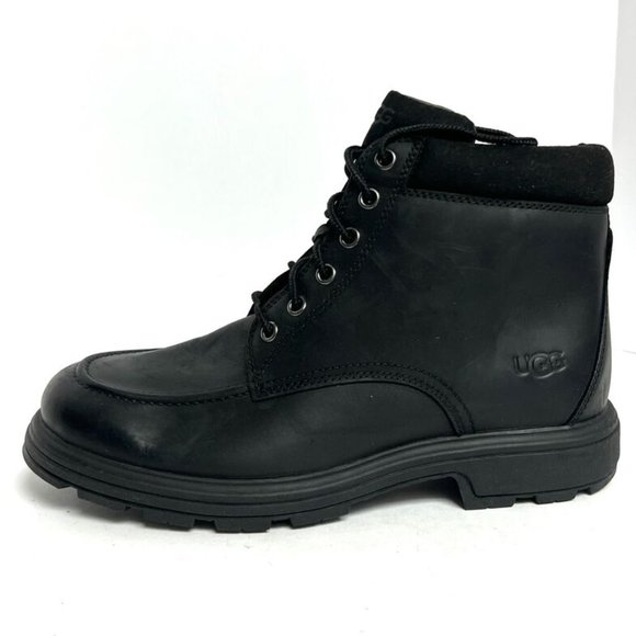 UGG Men's Biltmore Mid Boot Black Leather, Size 8.5M